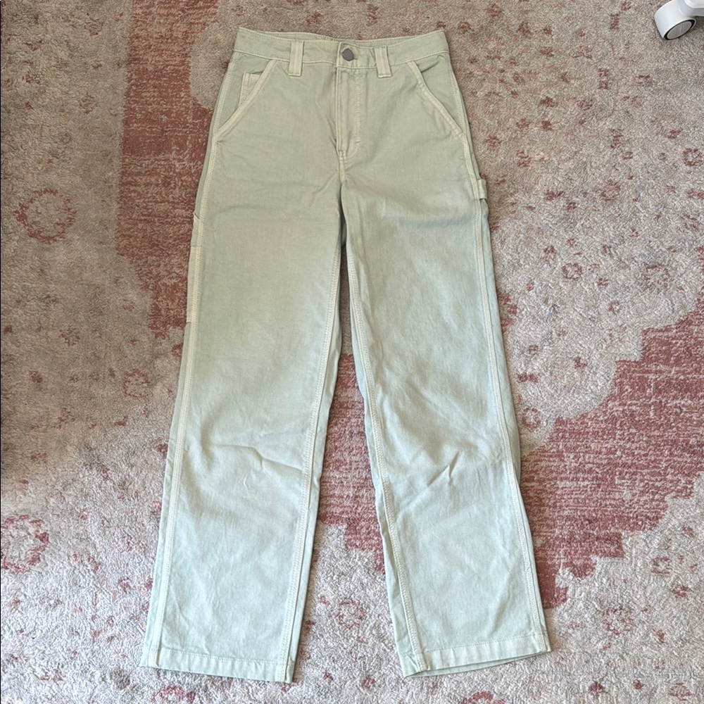 TNA greenwich pastel green cargo jeans